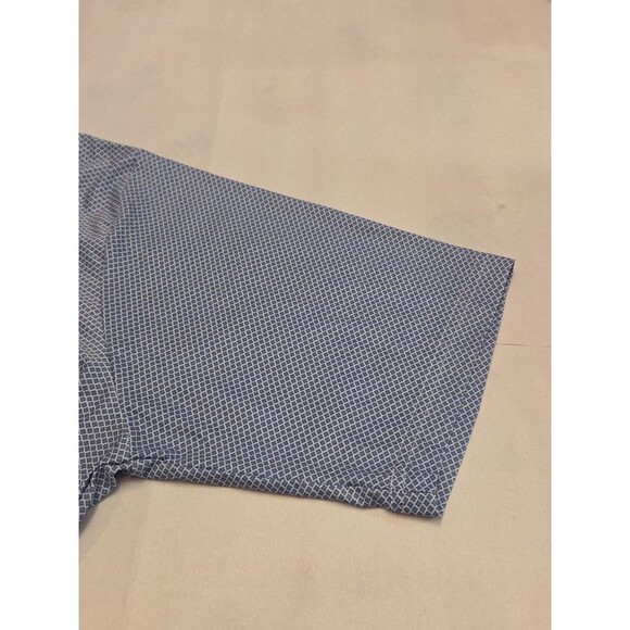 NWT Collars & Co Mens 2XL Featherweight Dress Collar Polo Shirt Navy Print - Picture 4 of 8